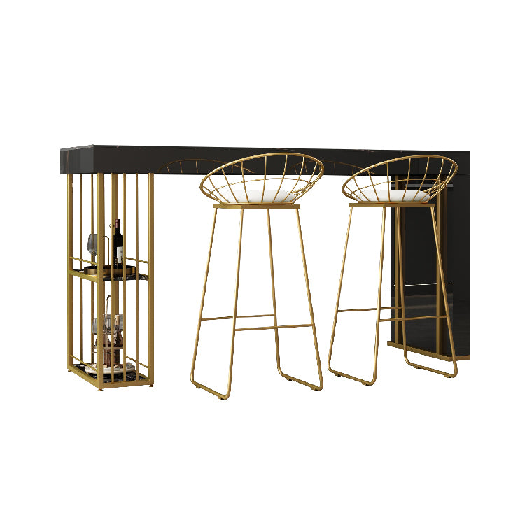 Indoor Modern Counter Height Set Stone Top Storage 1/2/3 Pieces Pub Dining Set