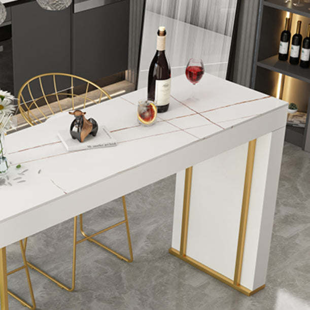 Indoor Modern Counter Height Set Stone Top Storage 1/2/3 Pieces Pub Dining Set