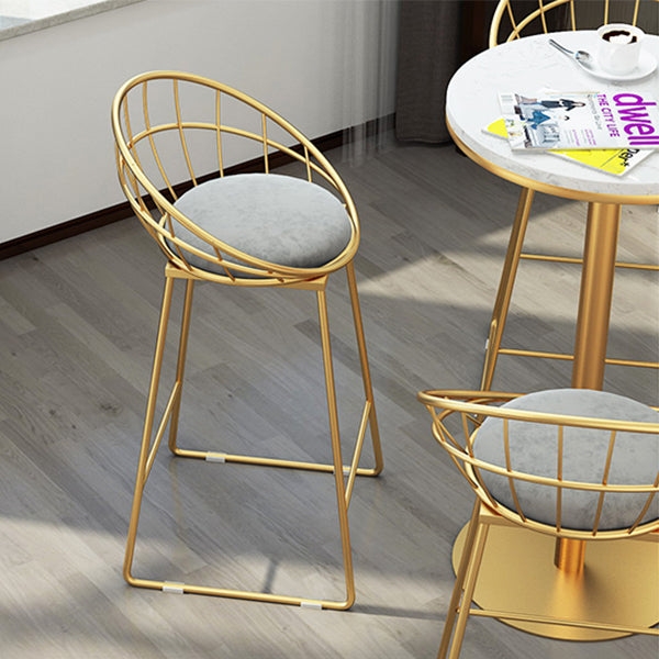 Modern Round Counter Set 1/2/5 Pieces Stone Indoor Bar Stool and Table Set