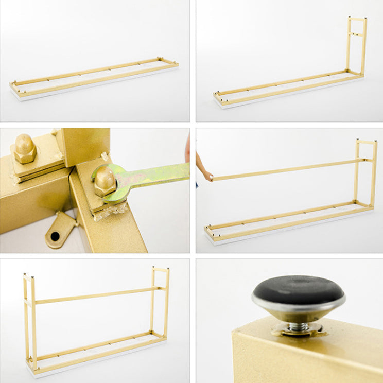 Glam 1/2/5/9 Pieces Bar Table Set Rectangle Bar Table with High Metal Stools for Home