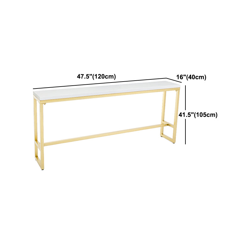 Glam 1/2/5/9 Pieces Bar Table Set Rectangle Bar Table with High Metal Stools for Home