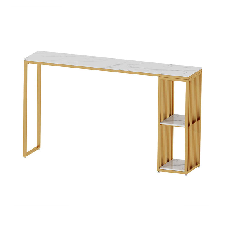 Indoor Glam Counter Height Set Rectangle 1/2/3 Pieces Marble Storage Bistro Set