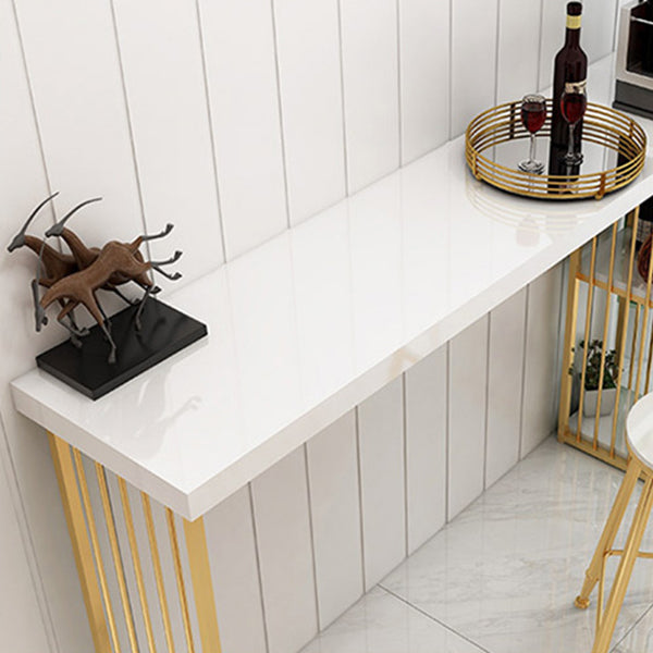 Glam 1/2/3 Pieces Bar Table Set Rectangle Bar Table with High Metal Stools for Home