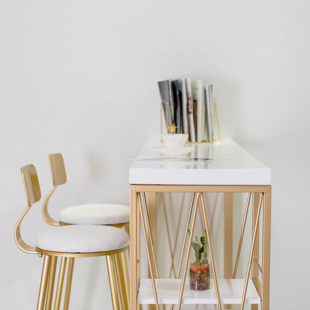 Glam Wood Bar Table Set 1/2/3 Pieces Rectangular Counter Set for Home