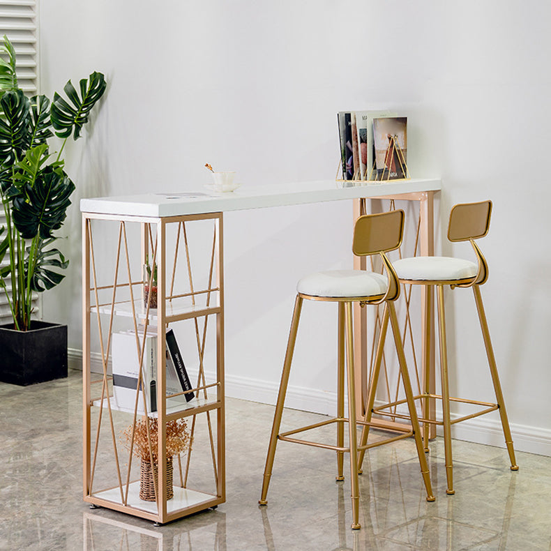 Glam Wood Bar Table Set 1/2/3 Pieces Rectangular Counter Set for Home