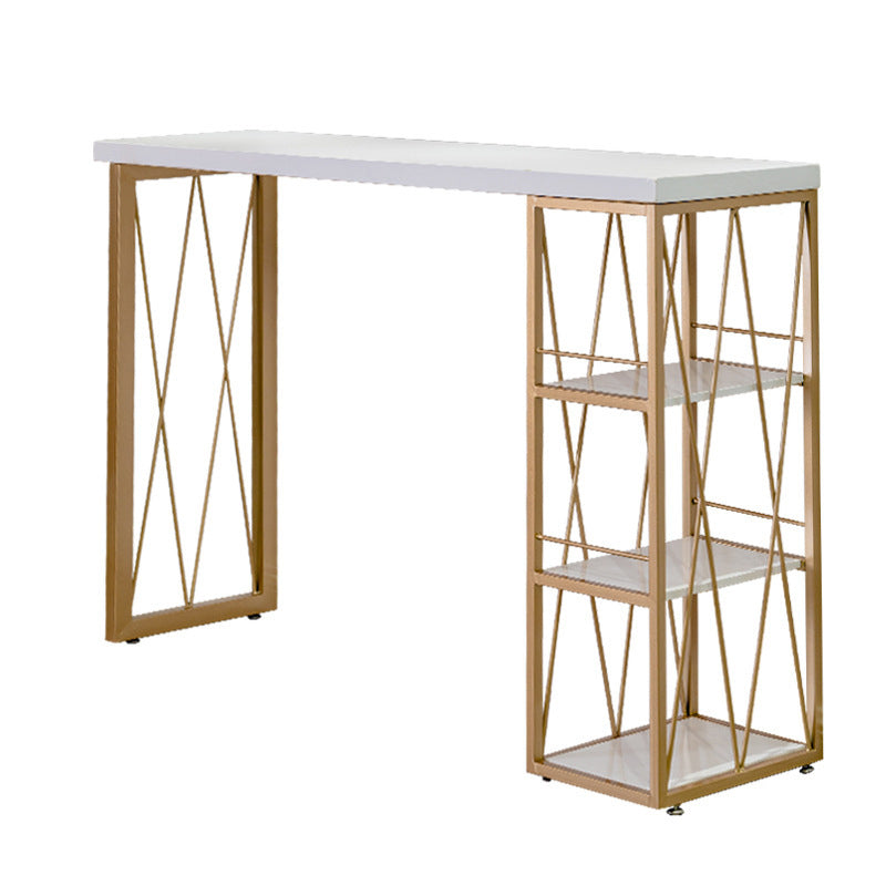 Glam Wood Bar Table Set 1/2/3 Pieces Rectangular Counter Set for Home