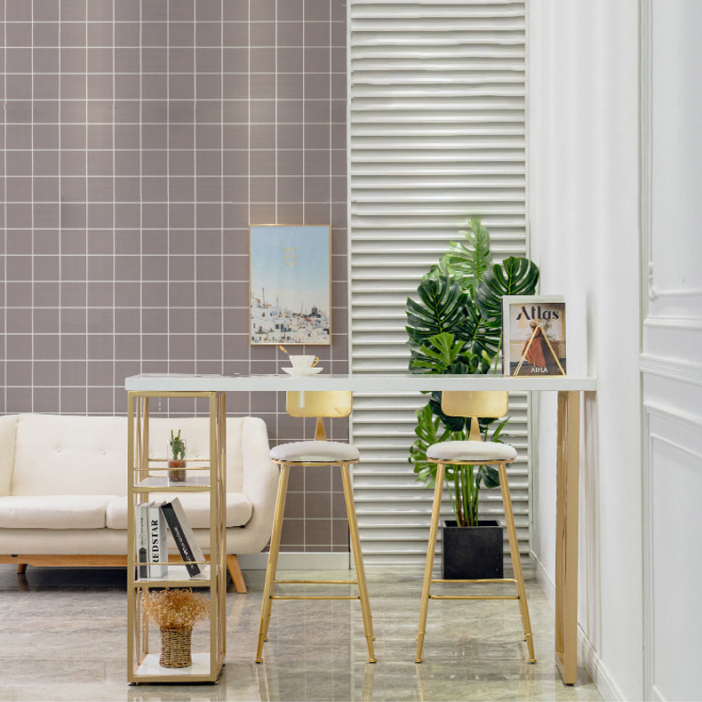 Glam Wood Bar Table Set 1/2/3 Pieces Rectangular Counter Set for Home