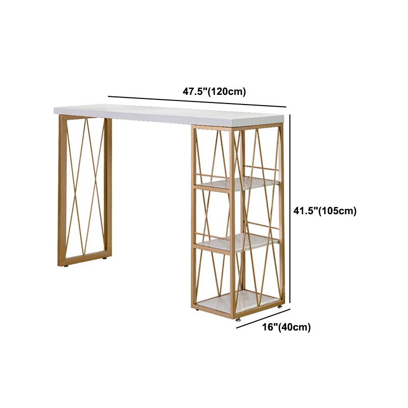 Glam Wood Bar Table Set 1/2/3 Pieces Rectangular Counter Set for Home