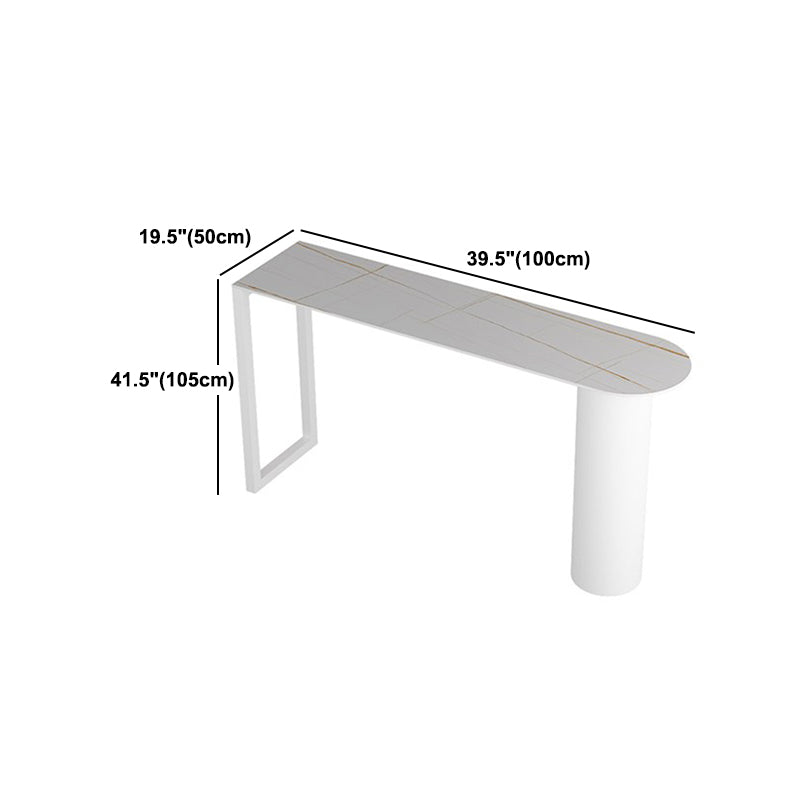 Contemporary 1/2/3/5 Pieces Sintered Stone Pub Table Set Fixed Table Counter Table