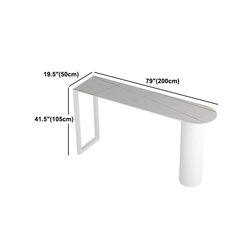 Contemporary 1/2/3/5 Pieces Sintered Stone Pub Table Set Fixed Table Counter Table