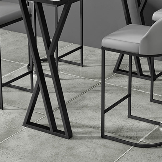 Industrial Stone Pub Table Set 1/2/5 Pieces Rectangle Indoor Bar Pub Table Set