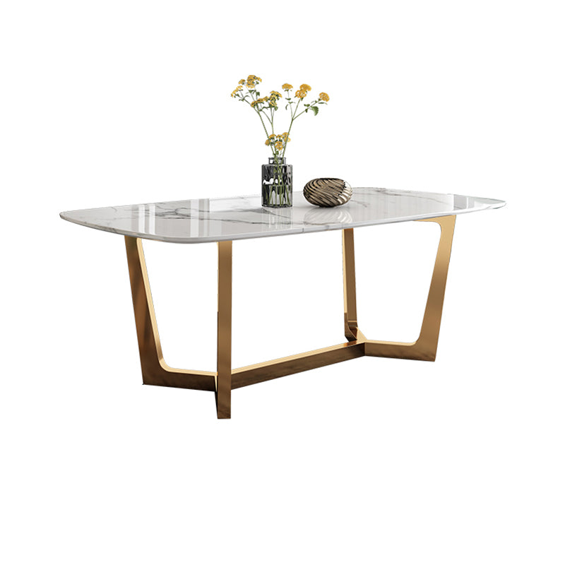 Contemporary Sintered Stone Rectangle Table Set 1/2/3/4/7/8 Pieces Dining Set for Home