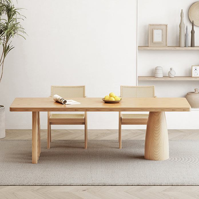 Modern 1/2/3/4/5 Pieces Rectangle Dining Set Solid Wood Dinette Table with Chairs