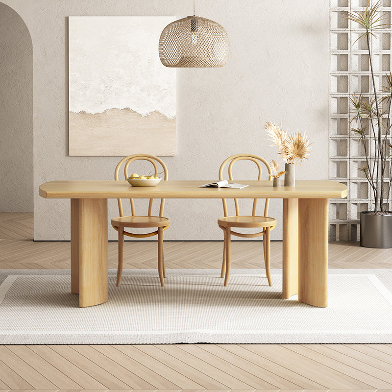 Modern 1/3/4/5/7 Pieces Rectangle Dining Set Solid Wood Dinette Table with Chairs