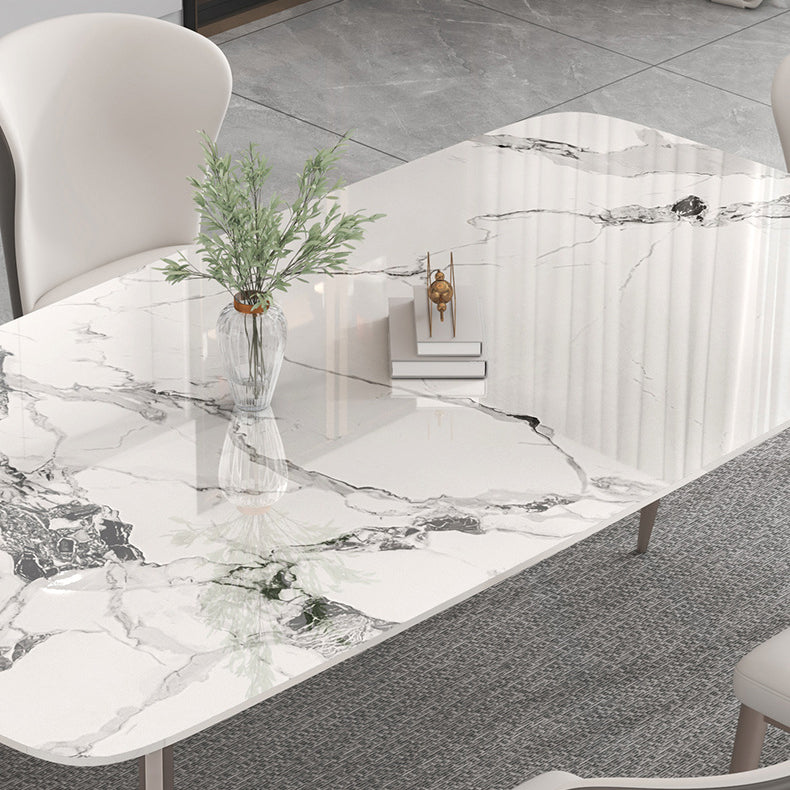 Contemporary Stone Dining Table Set 1/2/5/7 Pieces Dining Set for Home Use