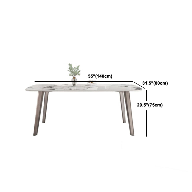 Contemporary Stone Dining Table Set 1/2/5/7 Pieces Dining Set for Home Use