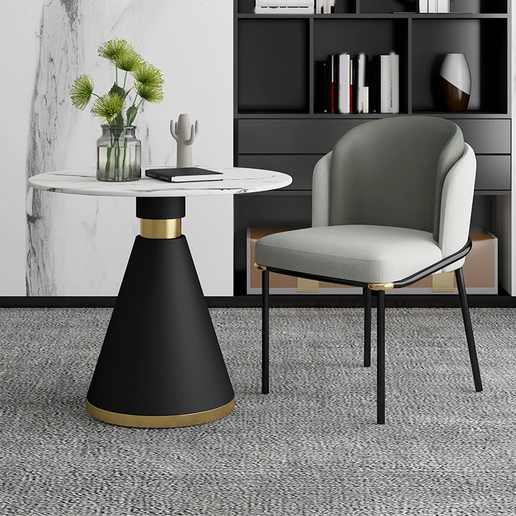 Glam Sintered Stone Dining Table Set Round 1/2/5 Pieces Dining Table Set for Home Use