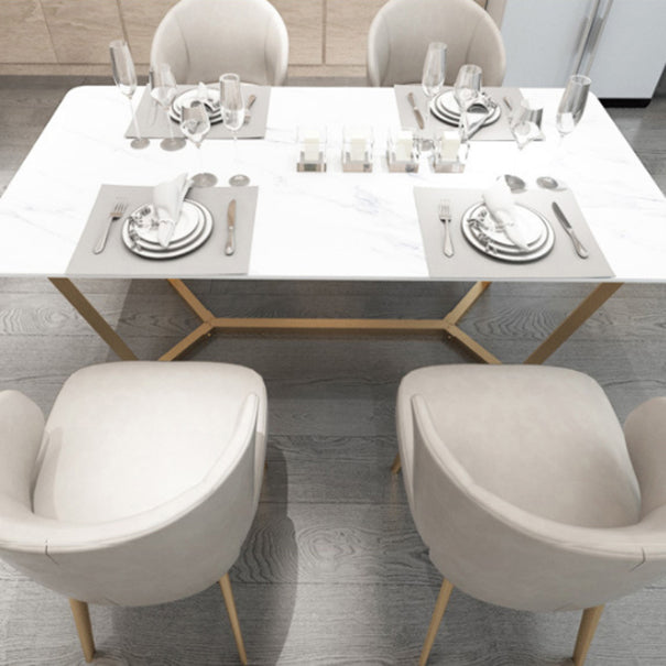 Contemporary Rectangle Table Set 1/2/5 Pieces Dining Set for Home