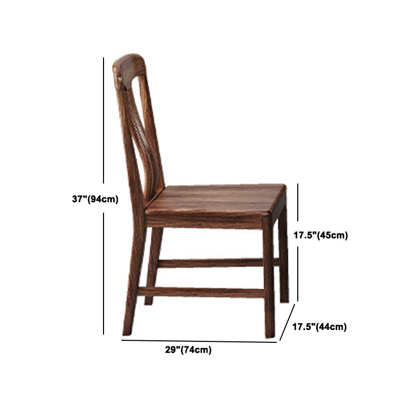 Solid Wood Dining Set 1/2/5/7 Pcs Round Dining Table with Slat Back Chairs