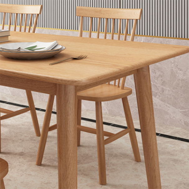 Traditional 1/2/5/7 Pieces Rectangle Dining Set Solid Wood Dining Room Table with Chairs