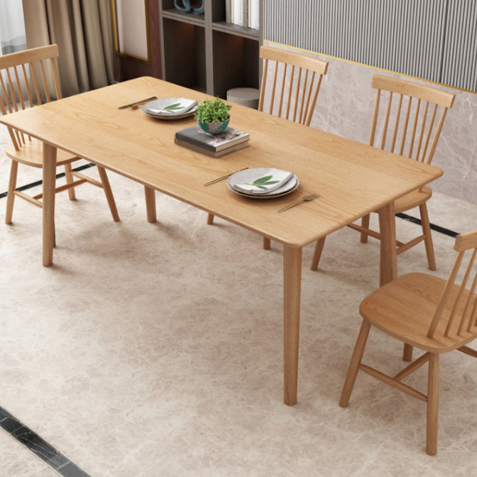 Traditional 1/2/5/7 Pieces Rectangle Dining Set Solid Wood Dining Room Table with Chairs