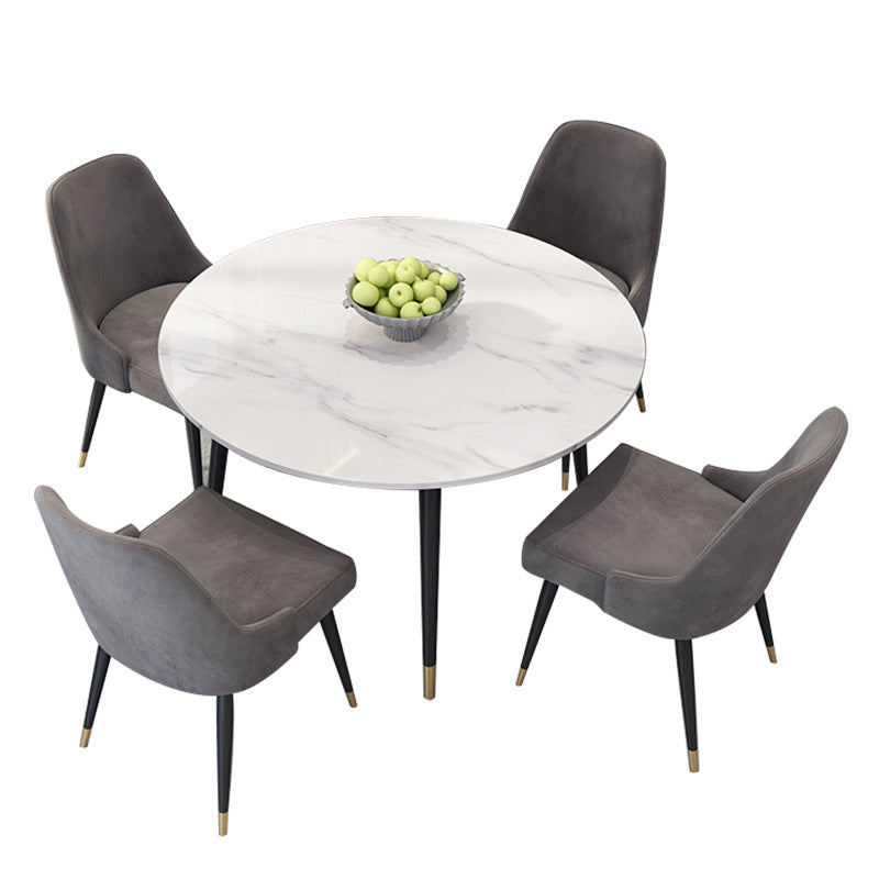 Contemporary Round Table Set 1/2/5 Pieces Dining Set for Kitchen