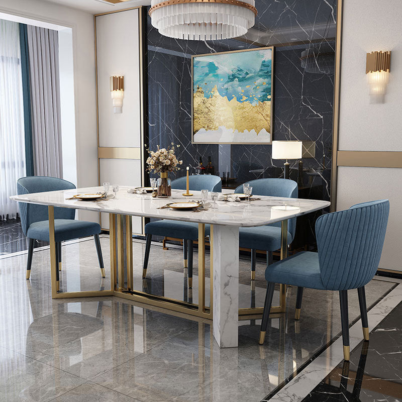 Contemporary Style Rectangle Table Set 1/4/5/7 Pieces Dining Set for Home