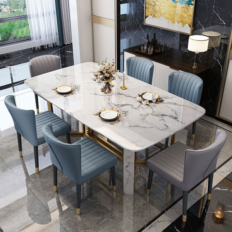 Contemporary Style Rectangle Table Set 1/4/5/7 Pieces Dining Set for Home