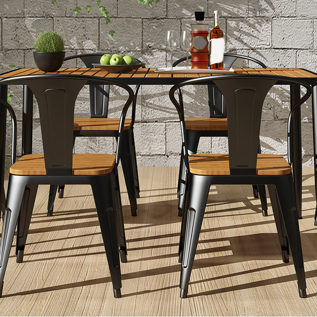 Rectangle Dining Table Set 1/2/7 Pcs Modern Dining Chairs with Metal Frame