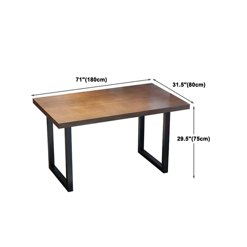 Industrial Dining Table Set 1/2/3/5 Pcs Solid Wood Top Table with Arm Chairs