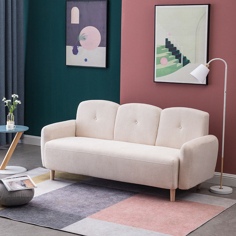 Fabric Sofa 29.92" High Recessed Arm Sofa with 3-seater for Apartment