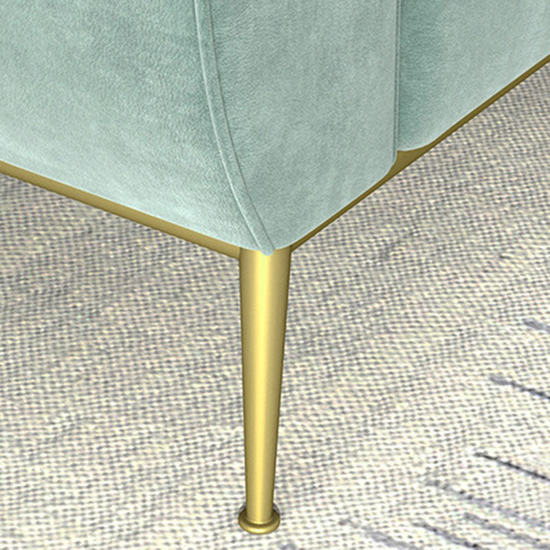 Fabric Sofa with Pillow Sewn Back and Tuxedo Arm for Living Room