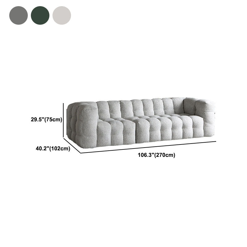 Pillow Sewn Back Sofa Contemporary Tuxedo Arm Wool - 40.16" D