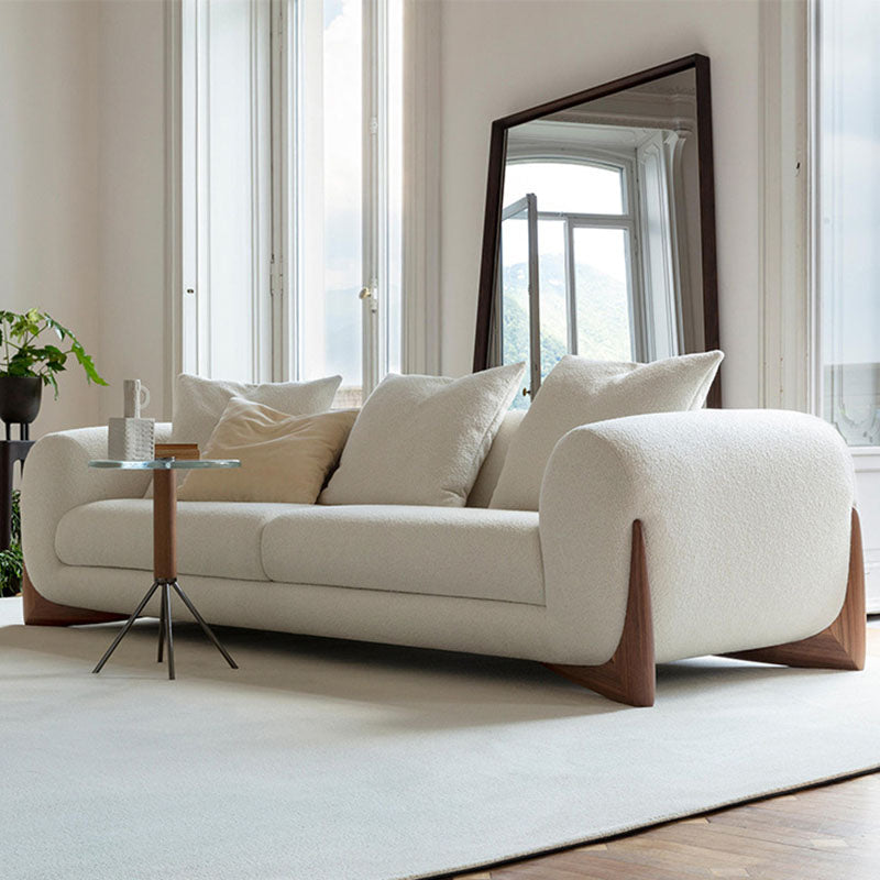 Contemporary Sofa Tuxedo Arm Tight Back Sofa for Living Room