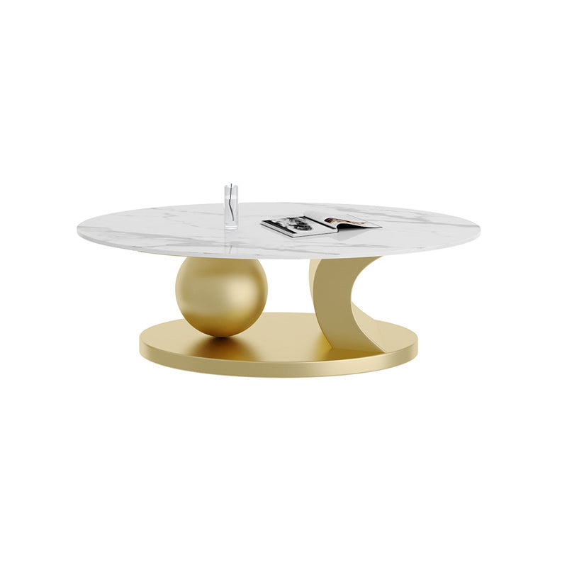 Glam Abstracts Coffee Cocktail Table Oval Cocktail Table for Home