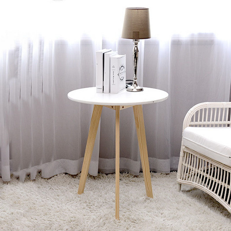 23.62 Inch Wide Scandinavian Sofa Side Accent Table 3 Legs Round Side End Table