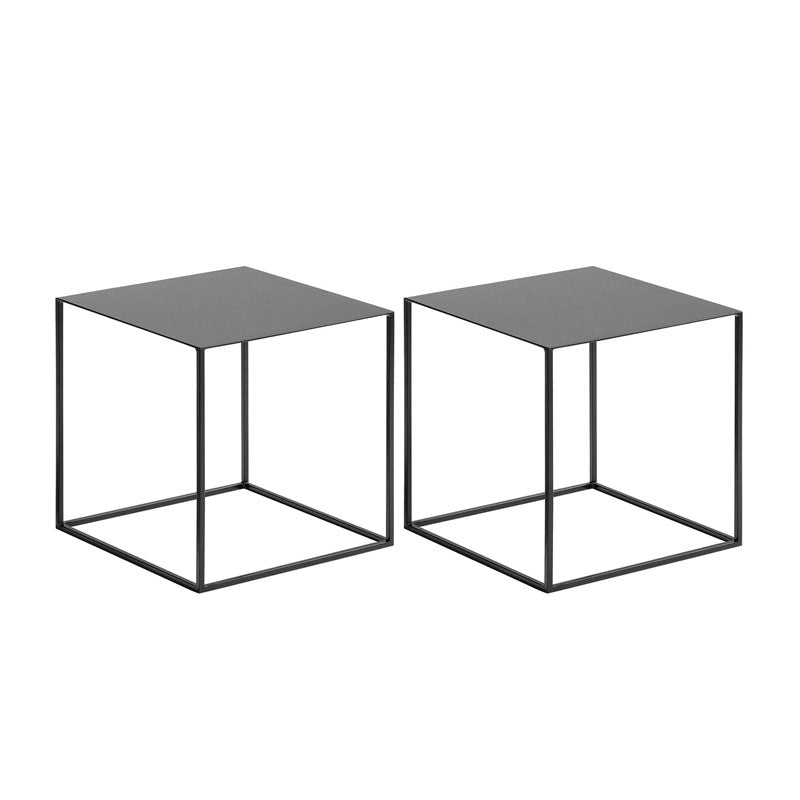 Metal Square Top Side Table 15.75" Tall Frame Base End Table