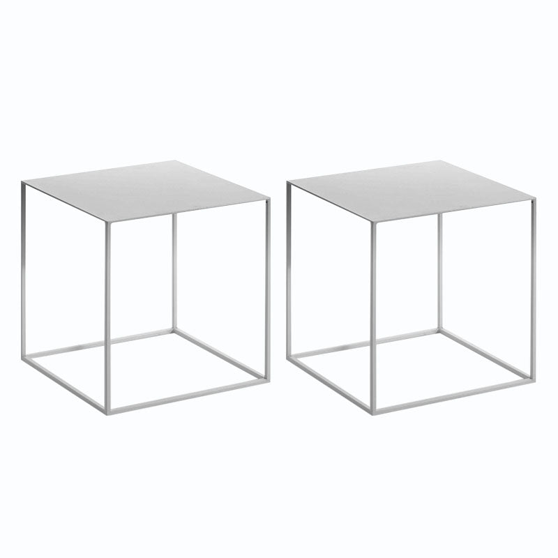 Metal Square Top Side Table 15.75" Tall Frame Base End Table