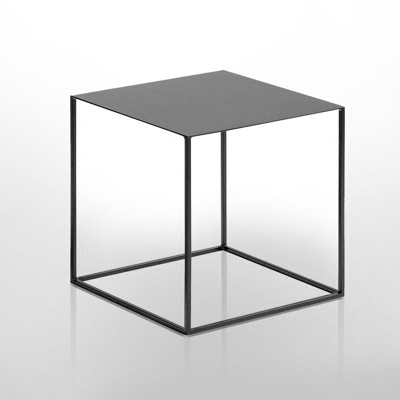 Metal Square Top Side Table 15.75" Tall Frame Base End Table