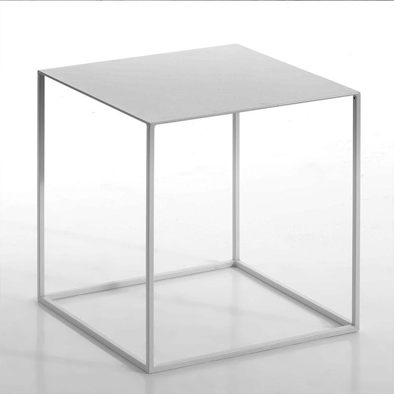 Metal Square Top Side Table 15.75" Tall Frame Base End Table