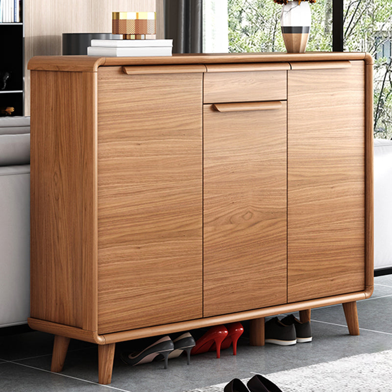 Modern Rectangle Wood Side Cabinet Bar Pulls Cabinet With Doors