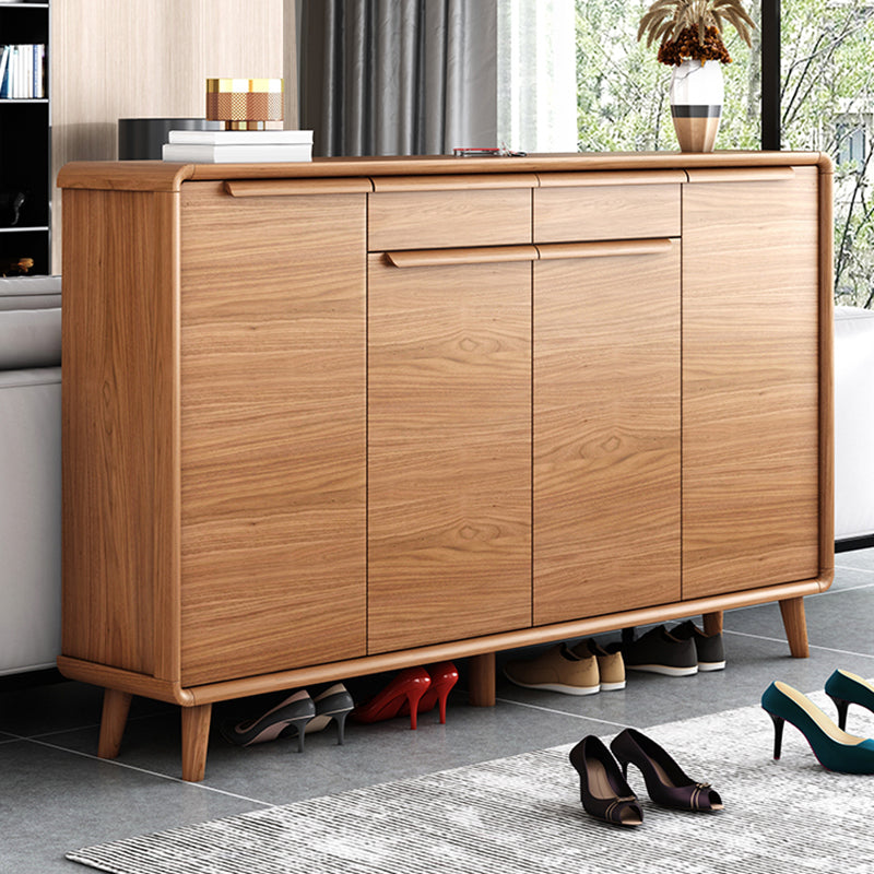 Modern Rectangle Wood Side Cabinet Bar Pulls Cabinet With Doors