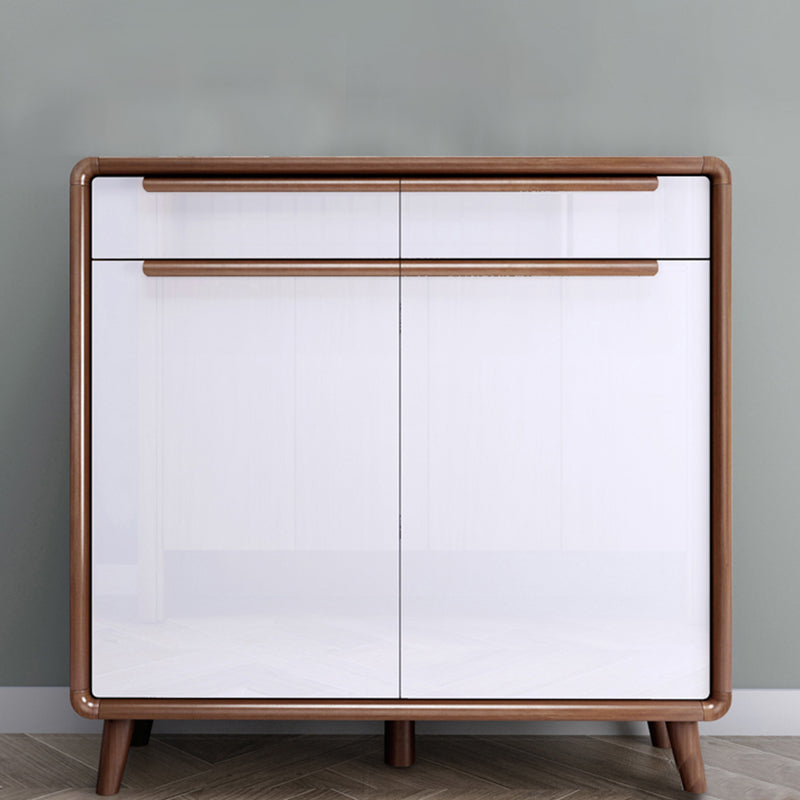 Modern Rectangle Wood Side Cabinet Bar Pulls Cabinet With Doors