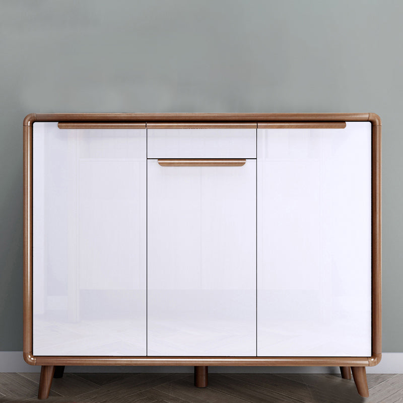 Modern Rectangle Wood Side Cabinet Bar Pulls Cabinet With Doors