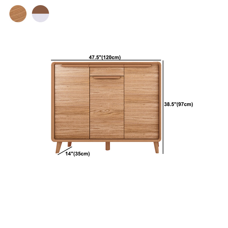 Modern Rectangle Wood Side Cabinet Bar Pulls Cabinet With Doors