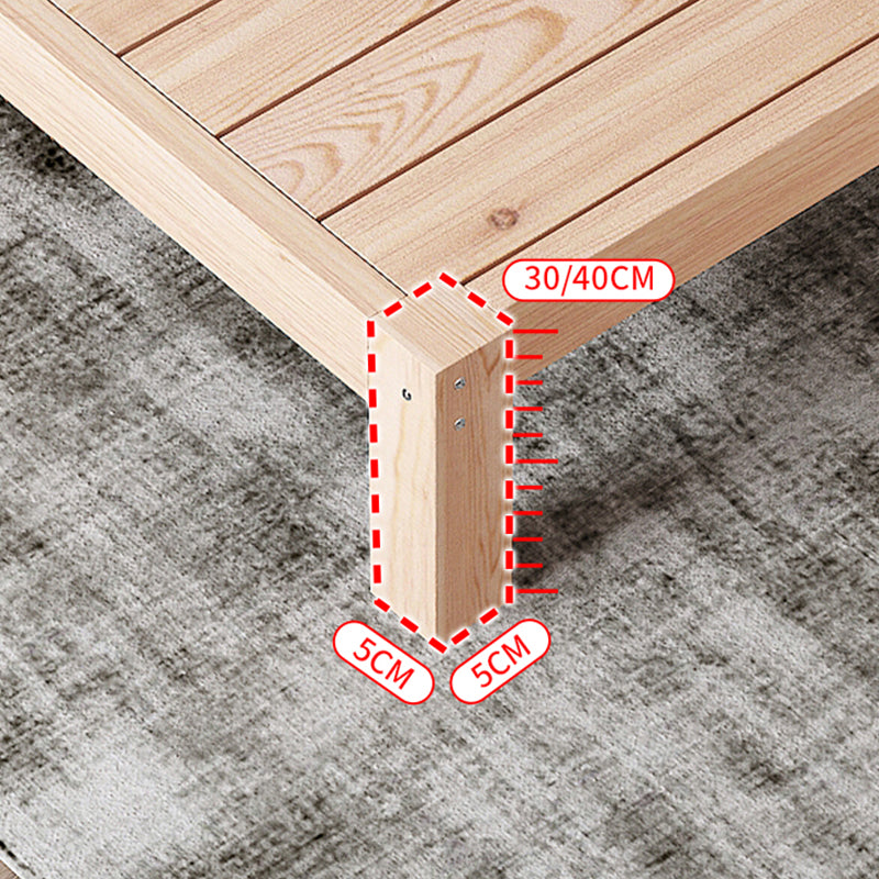 Scandinavian Solid Wood Bed Natural Bed With Custom Wood Legs