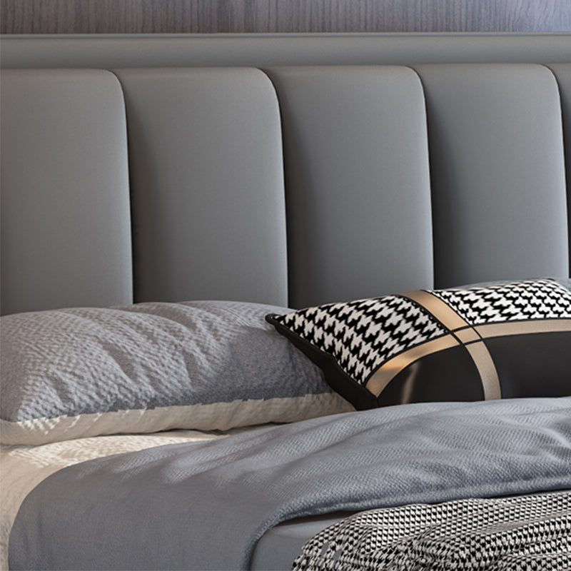 Lift Up Storage Bed Upholstered Wood Bed Frame with Headboard