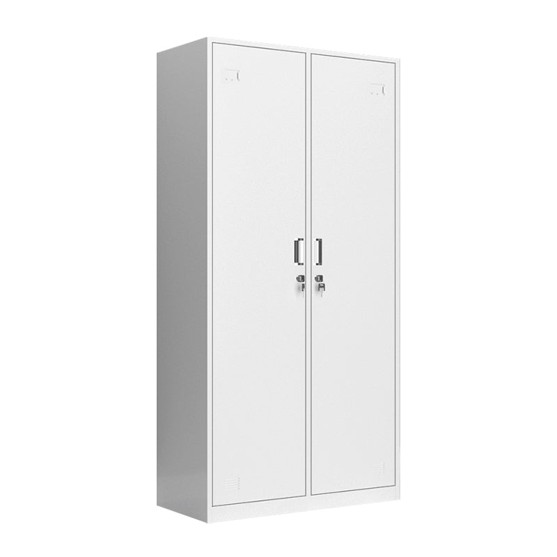 Contemporary Wardrobe White Colour Steel Wardrobe Closet with Doors