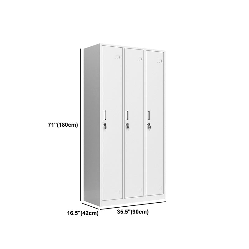 Contemporary Wardrobe White Colour Steel Wardrobe Closet with Doors