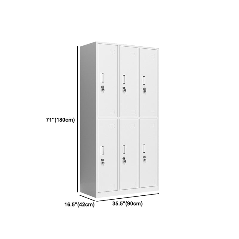 Contemporary Wardrobe White Colour Steel Wardrobe Closet with Doors